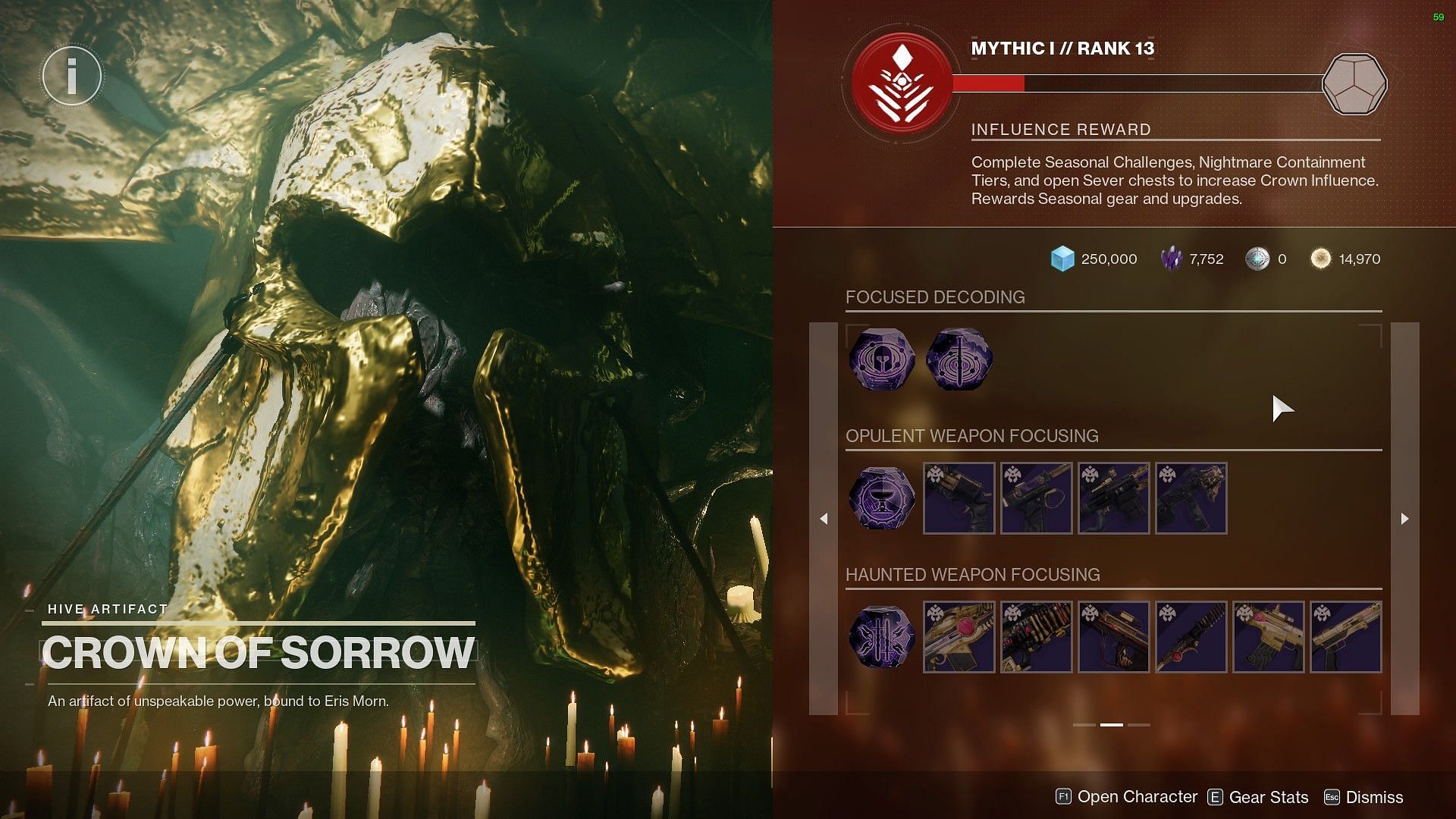 Umbral focusing page in Crown of Sorrow (Image via Destiny 2)