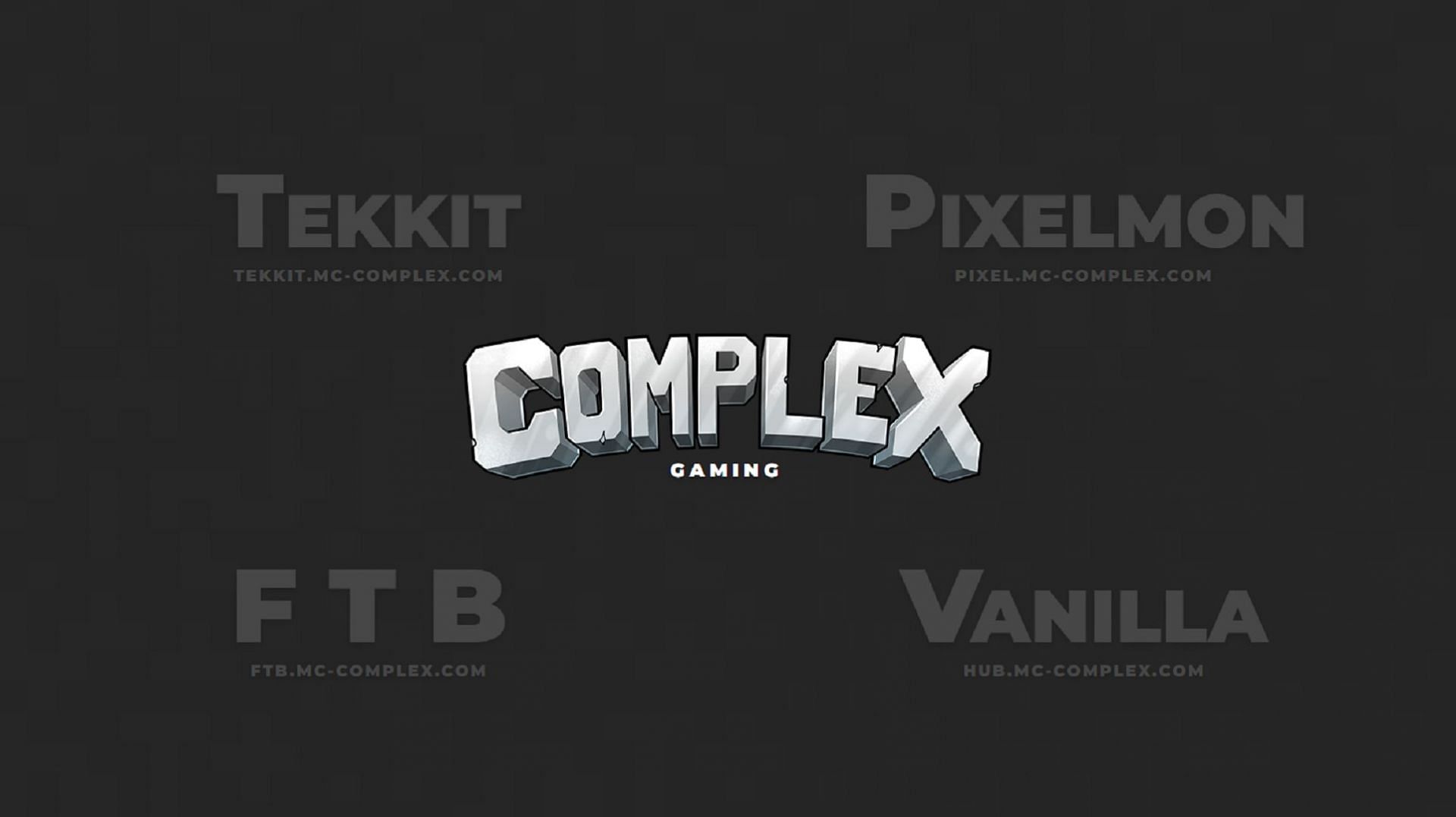 Complex&#039;s login screen for its various world sites (Image via mc-complex.com)