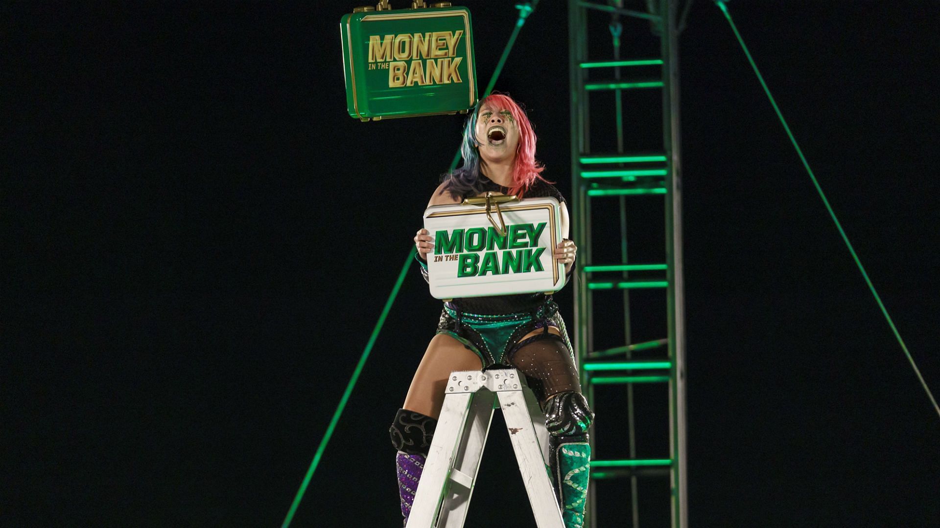 Asuka won the briefcase in 2020.