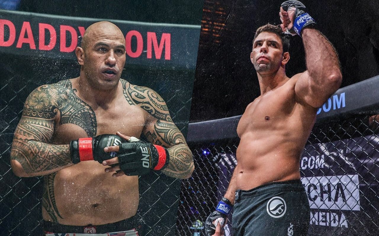 Former ONE heavyweight world champion Brandon Vera (left) is highly impressed with Marcus &#039;Buchecha&#039; Almeida&#039;s transition to MMA. (Images courtesy of ONE Championship)