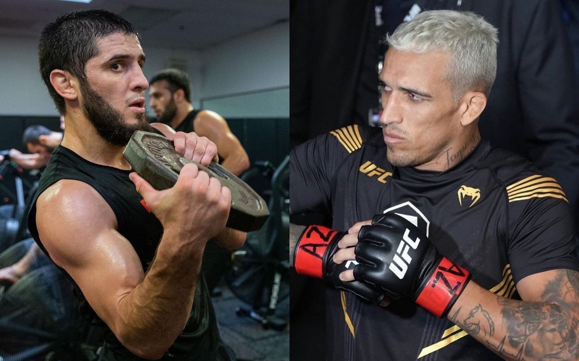 Islam Makhachev (L) and Charles Oliveira (R) [Images courtesy of @islam_makhachev and @charlesdobronxs Instagram]