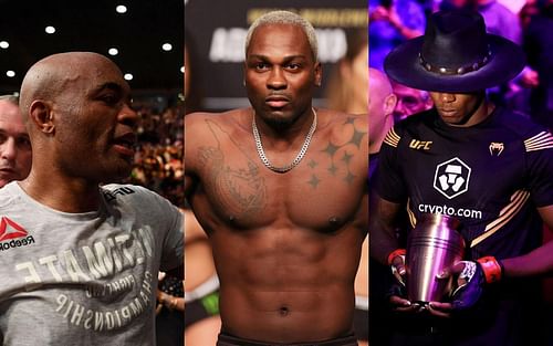 Anderson Silva (Left), Derek Brunson (Middle), and Israel Adesanya (Right) (Images courtesy of Getty)