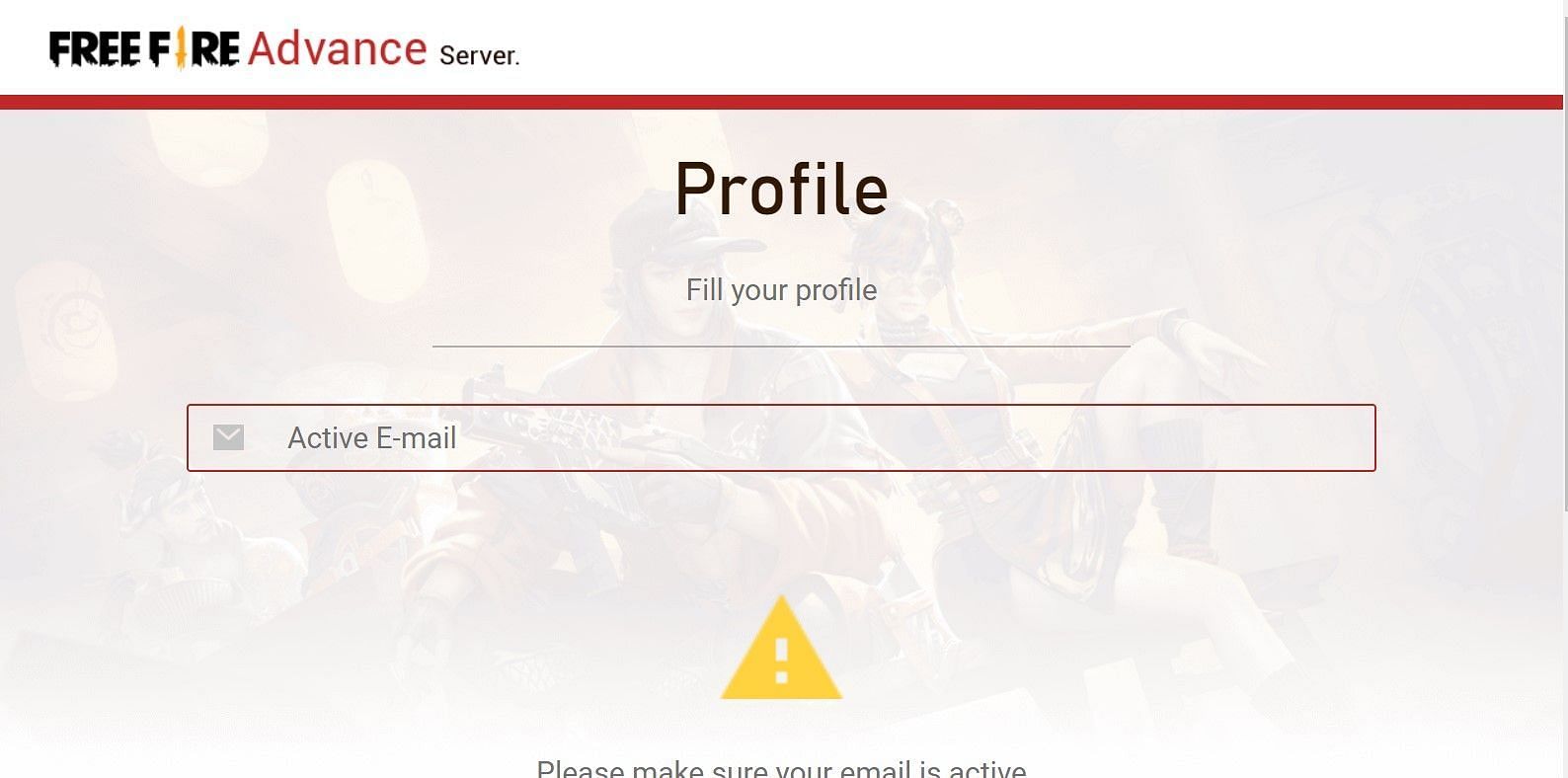 Players should only enter an active email ID (Image via Garena)