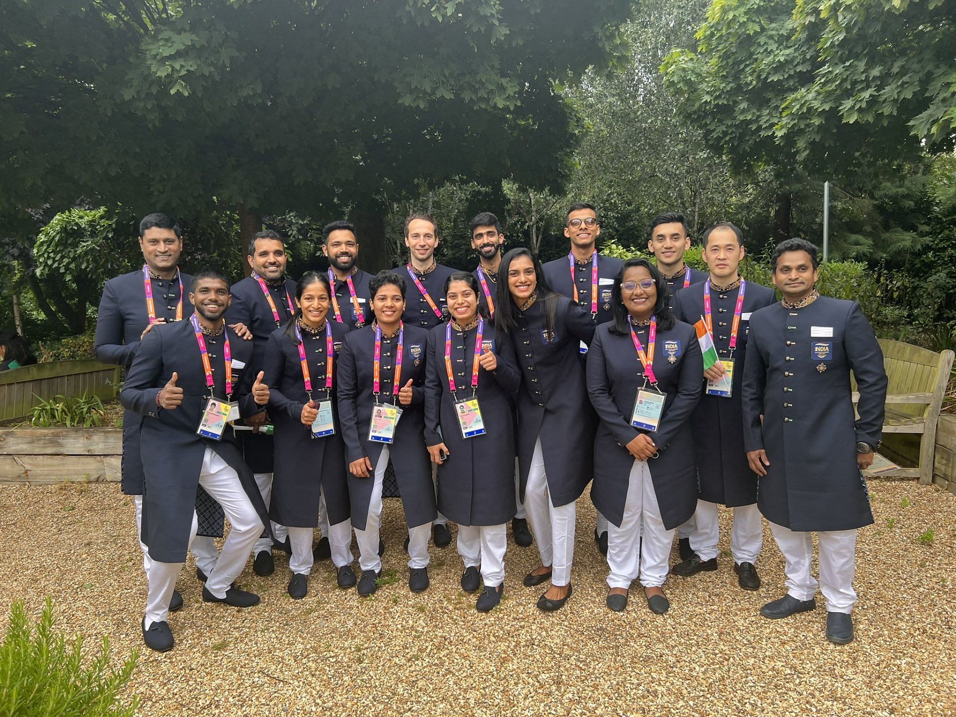 The Indian badminton contingent all set for the Commonwealth Games 2022 opening ceremony.