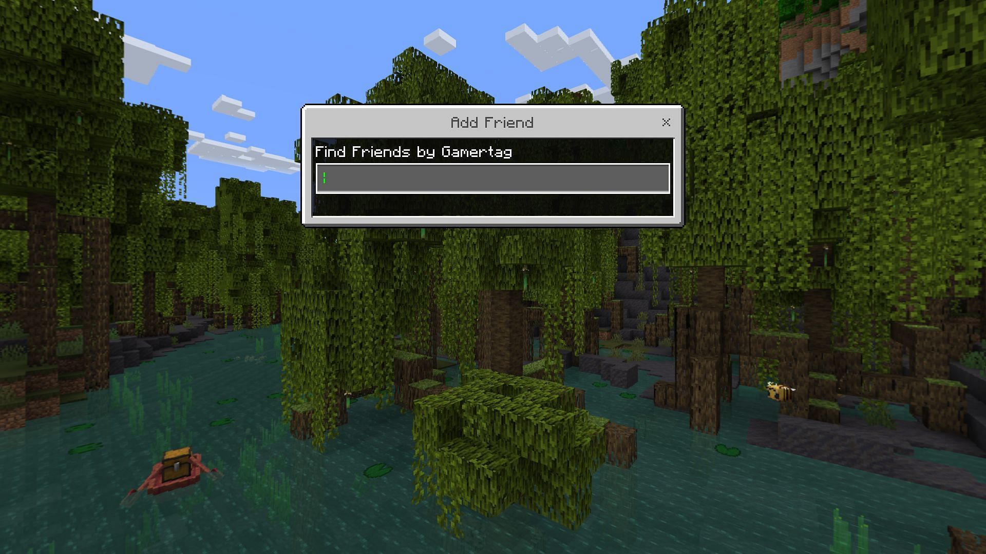 Players must insert exact gamertag to pinpoint their friends (Image via Minecraft 1.19 update)