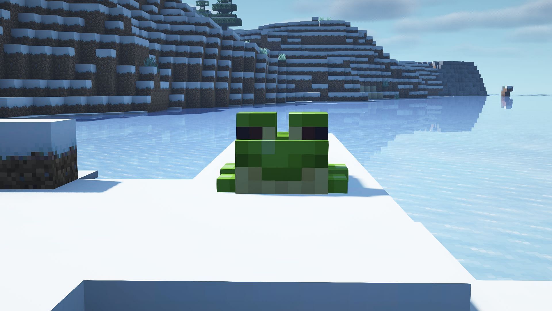 Green frog variant only spawns when a tadpole grows in a cold biome (Image via Mojang)