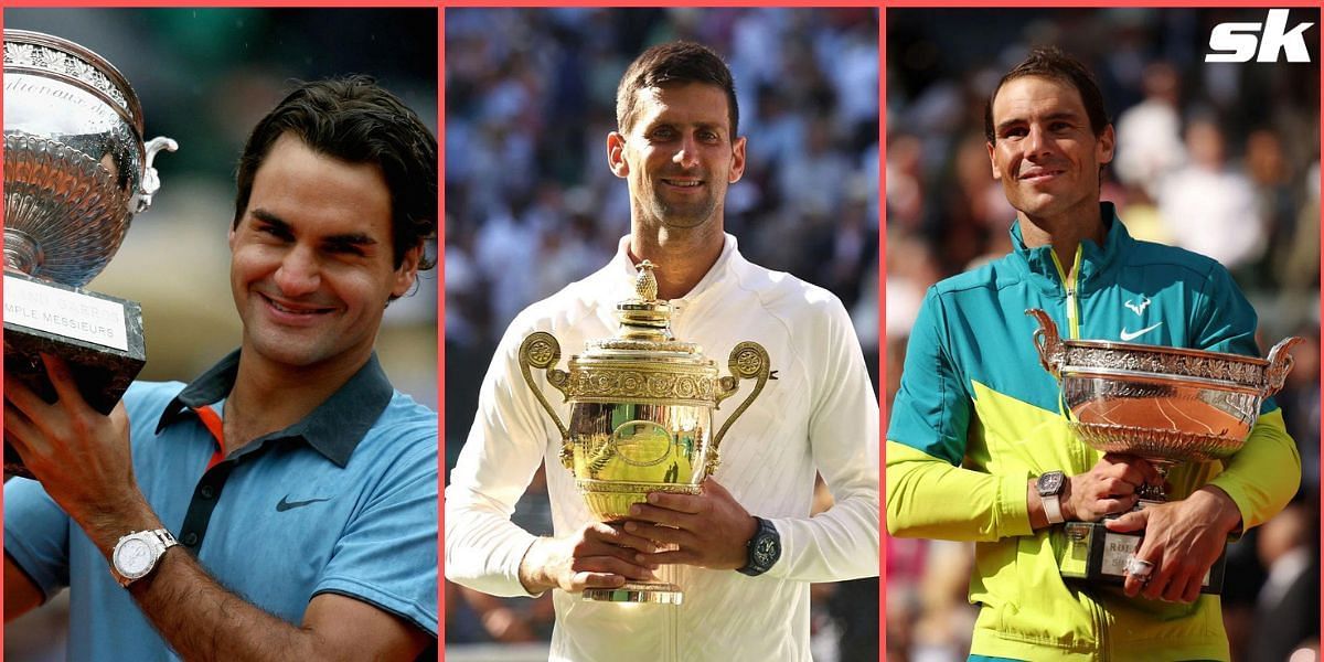 (From L) Roger Federer, Novak Djokovic, and Rafael Nadal