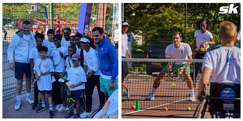 Roger Federer visited the Krajicek Foundation on its 25th anniversary.