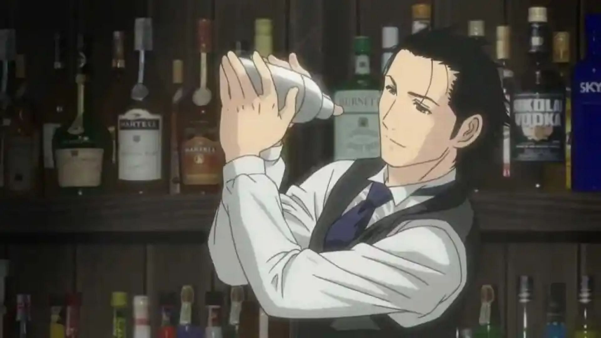 Ryuu Sasakura as seen in Bartender (Image via Araki Joh/Palm Studios)