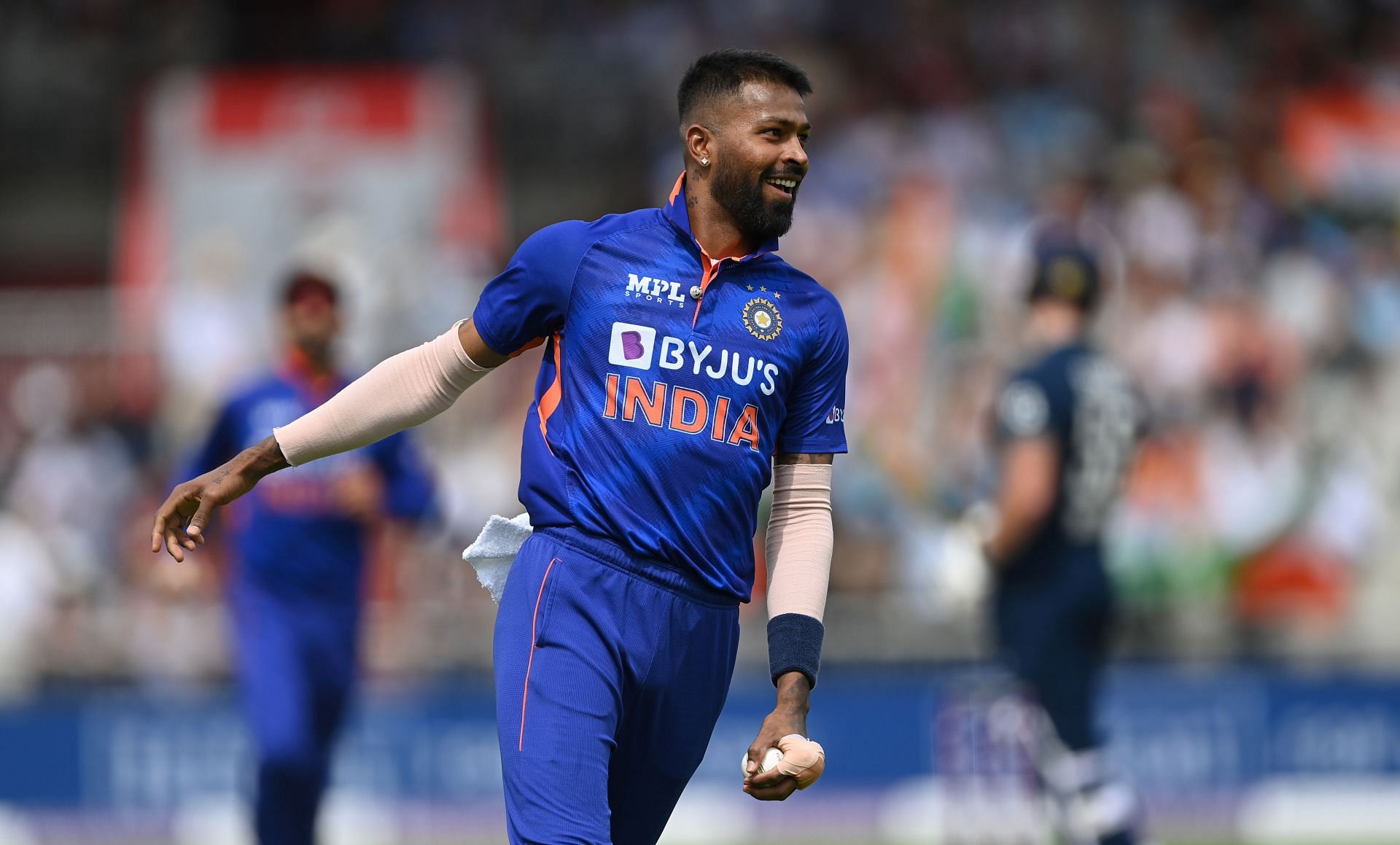 Hardik Pandya played a crucial hand in India&#039;s five-wicket win over England in the third ODI