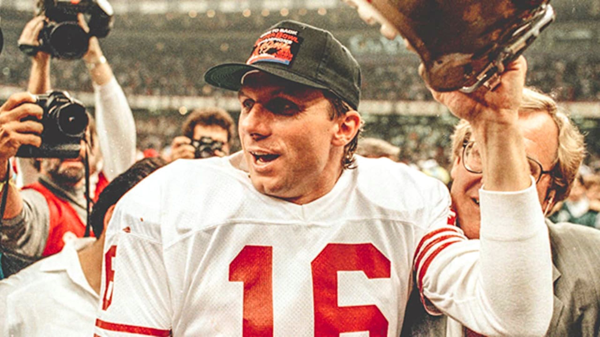 Football Legend Joe Montana during Super Bowl XXIV on January 28