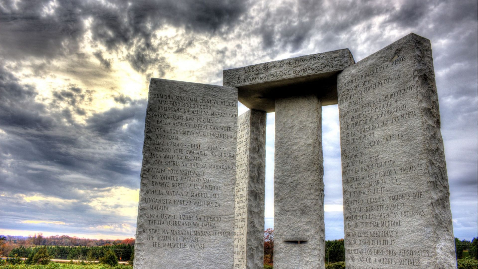 Georgia Guidestones have fueled several conspiracy theories about a &quot;new world order,&quot; over the years. (Image via Jon Thompson/Getty Images)