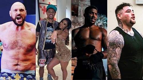 Tyson Fury (@tysonfury), Shakur Stevenson and Young Lyric (@shakurstevenson), Anthony Joshua (@anthonyjoshua), Andy Ruiz Jr. (@andy_destroyer13) [images courtesy of Instagram]