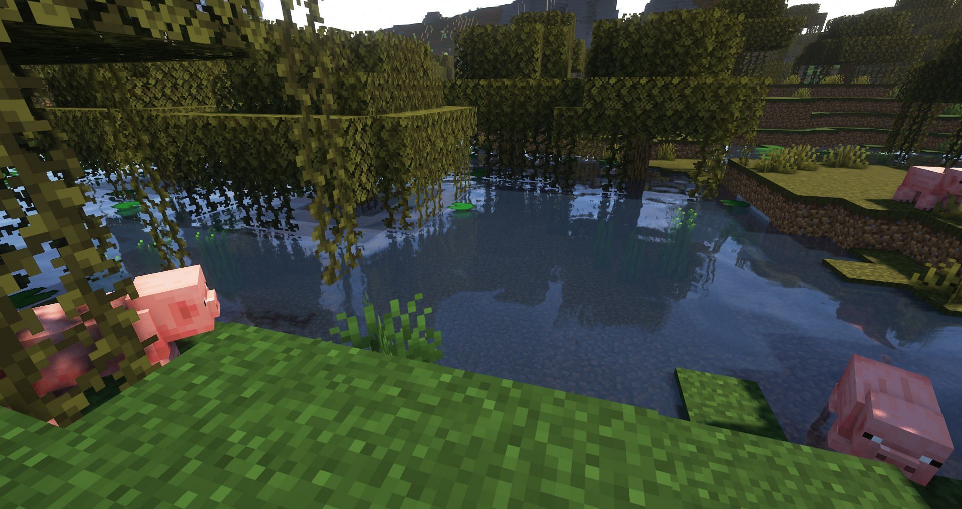 A world with shaders using Optifine 1.19 (Image via Mojang)