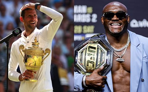 Novak Djokovic (left), Kamaru Usman (right)