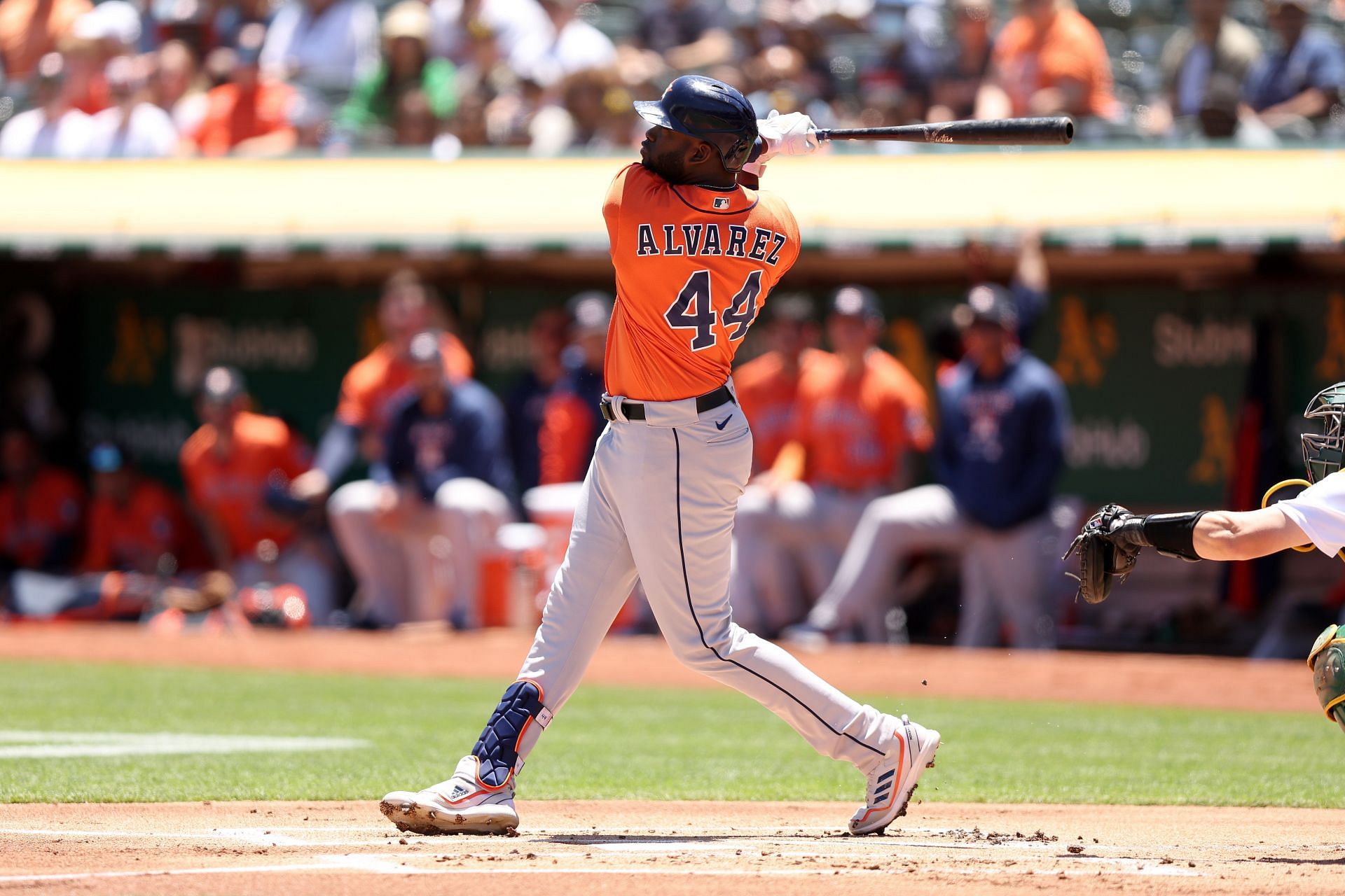 Yordan Alvarez during a Houston Astros v Oakland Athletics game