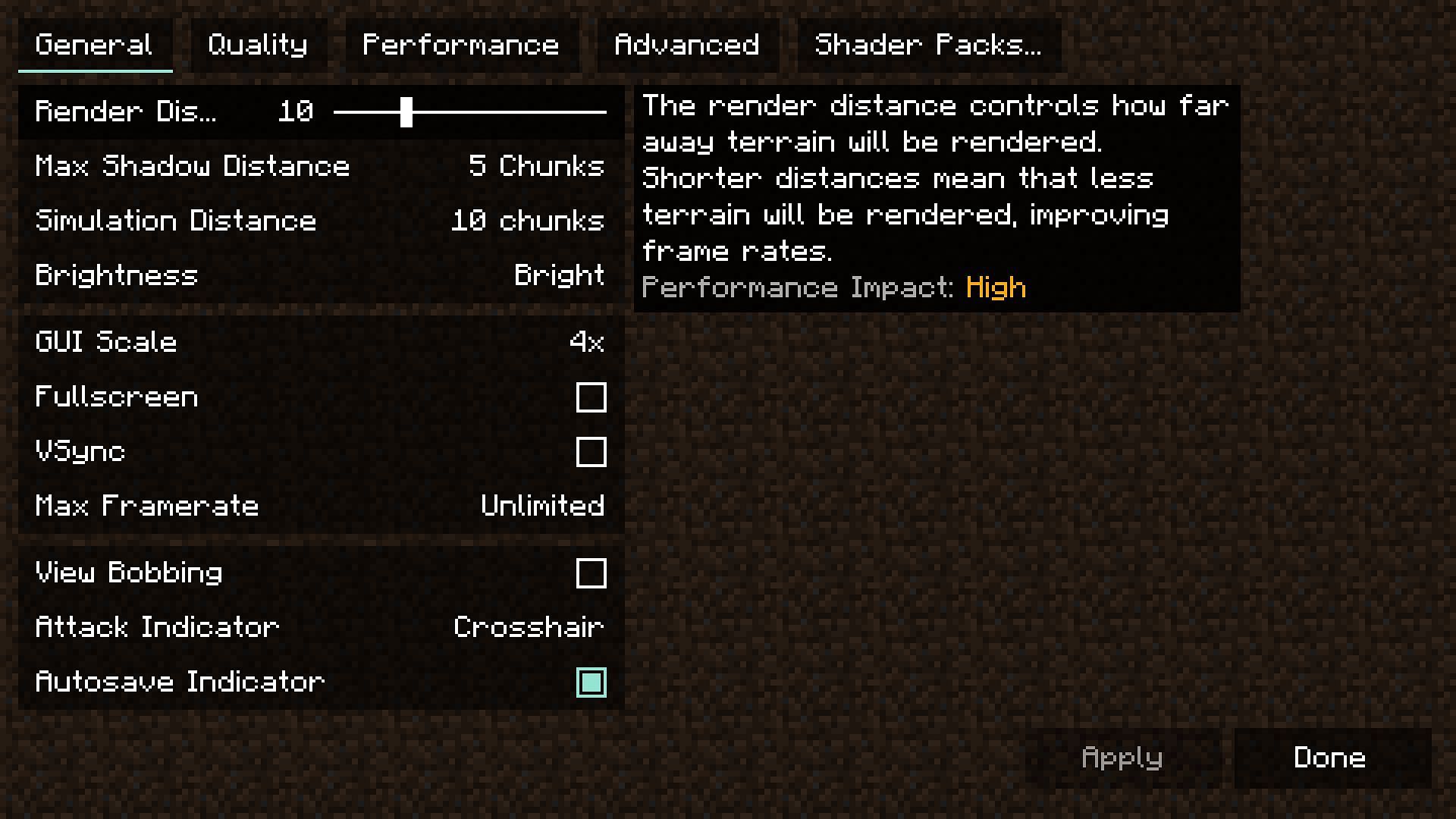 Render distance in general settings highly impacts the FPS of the game (Image via Minecraft 1.19 update)