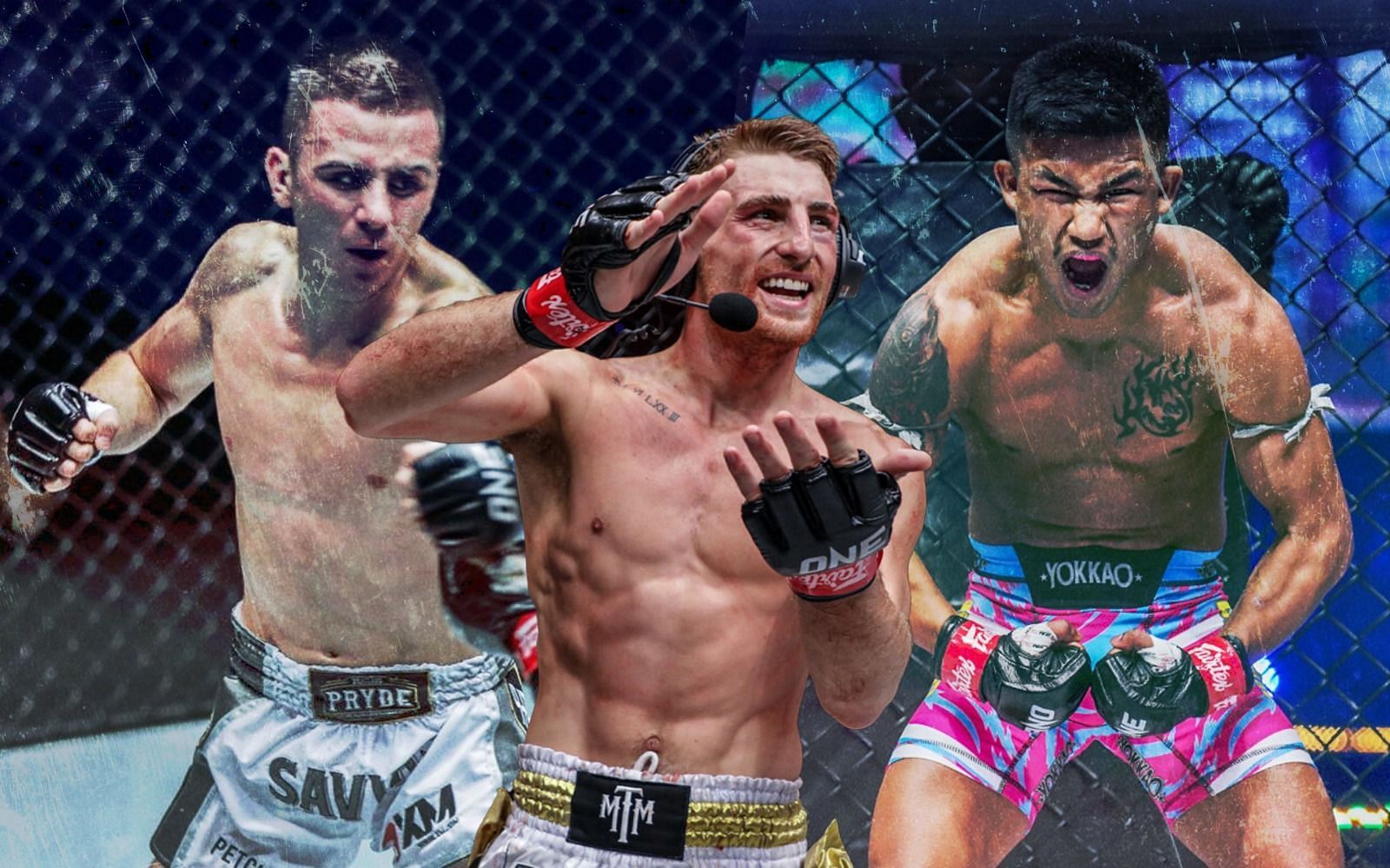 (L-R) Savvas Michael, Jonathan Haggerty, Rodtang Jitmuangnon [Images via ONE Championship]