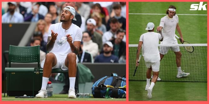 3 crazy things that happened during and after the ill-tempered contest between Nick Kyrgios and Stefanos Tsitsipas at Wimbledon