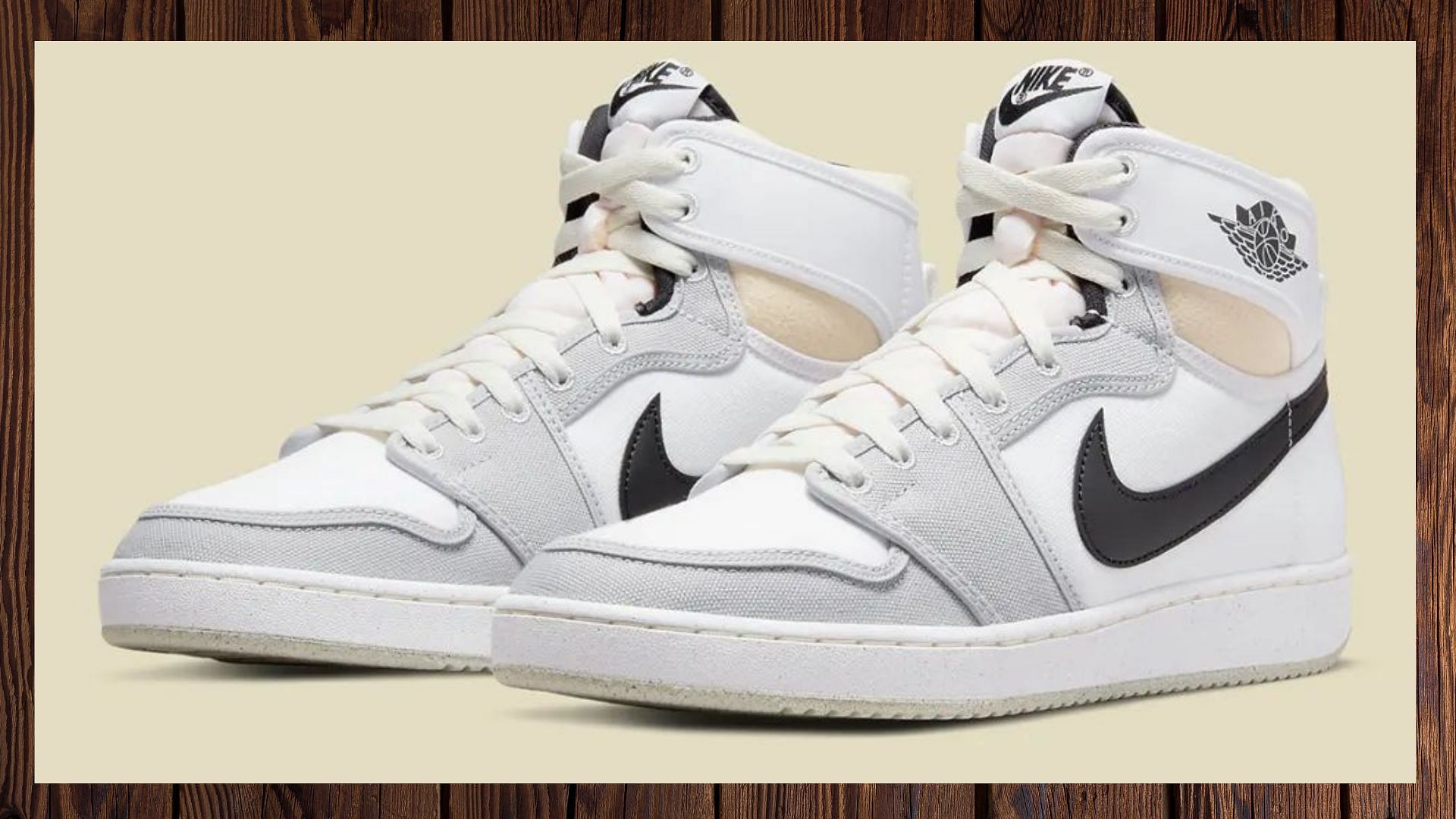 Air Jordan 1 KO Grayscale high-top sneakers (Image via Nike)