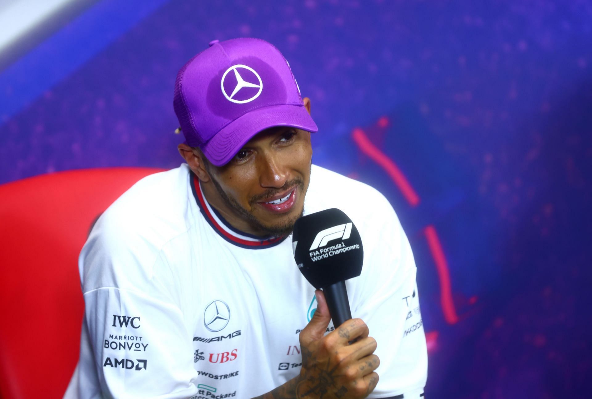 Lewis Hamilton attends the French GP press conference. (Photo by Dan Istitene/Getty Images)