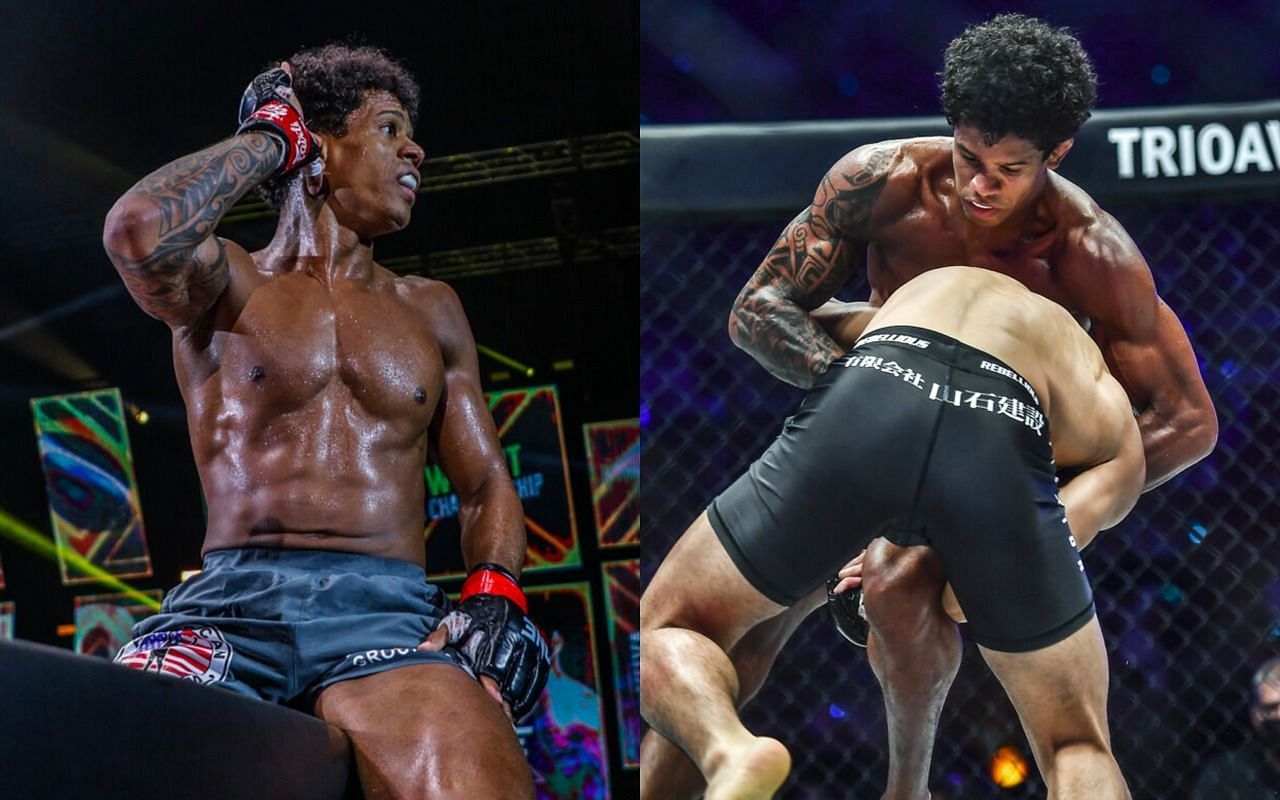 Adriano Moraes (L) calls his shot in Demetrious Johnson rematch [Credit: ONE Championship]