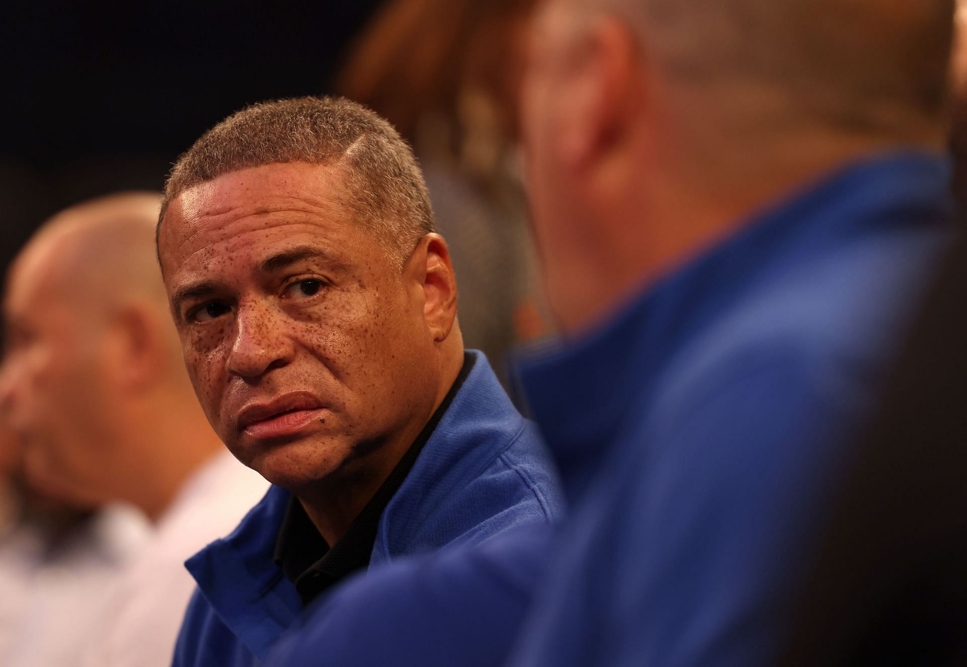 New York &lt;a href=&#039;https://www.sportskeeda.com/basketball/new-york-knicks&#039; target=&#039;_blank&#039; rel=&#039;noopener noreferrer&#039;&gt;Knicks&lt;/a&gt; general manager Scott Perry at a news conference at Madison Square Garden on August 17, 2021, in New York City.