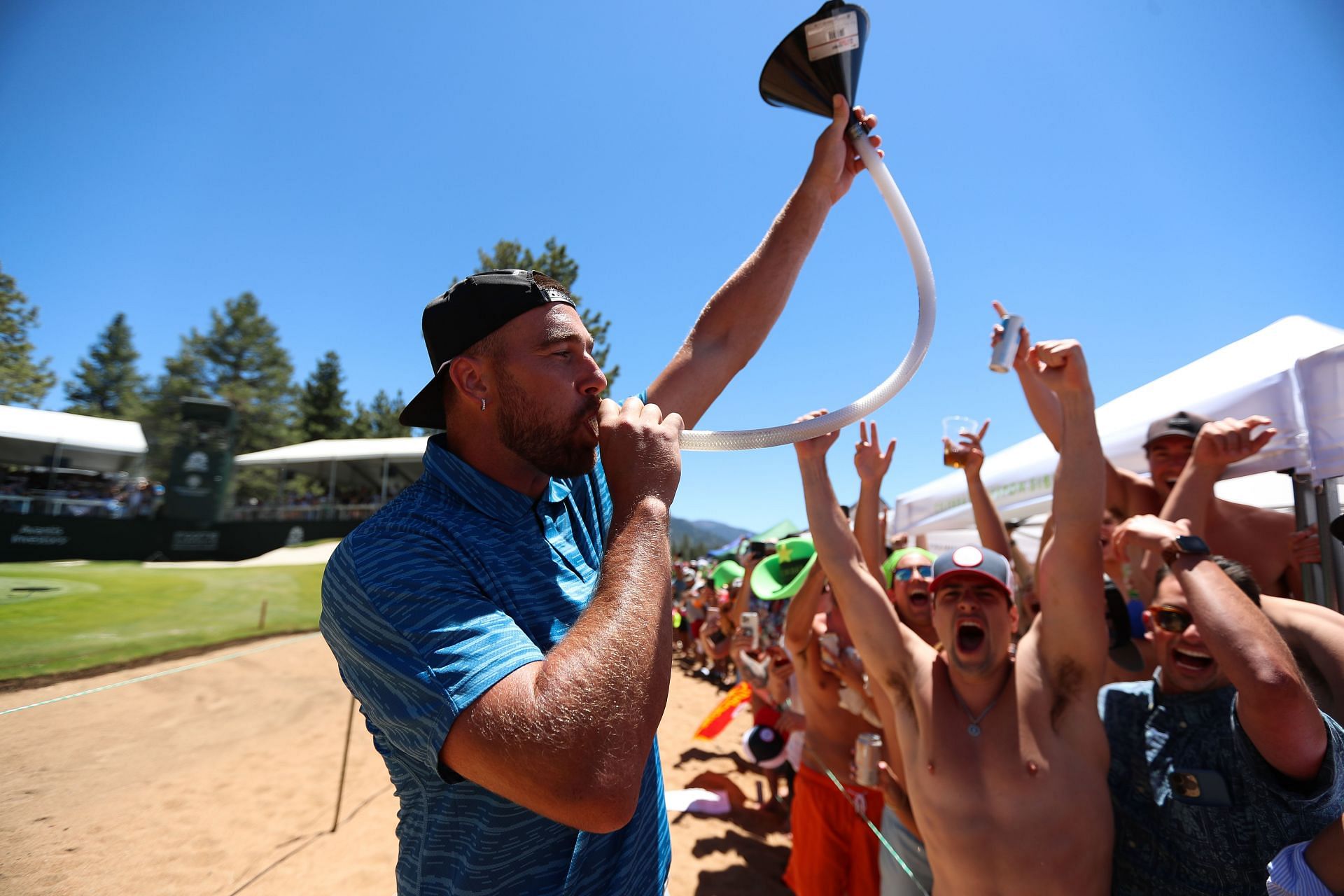 Travis Kelce at 2022 American Century Championship - Round Two