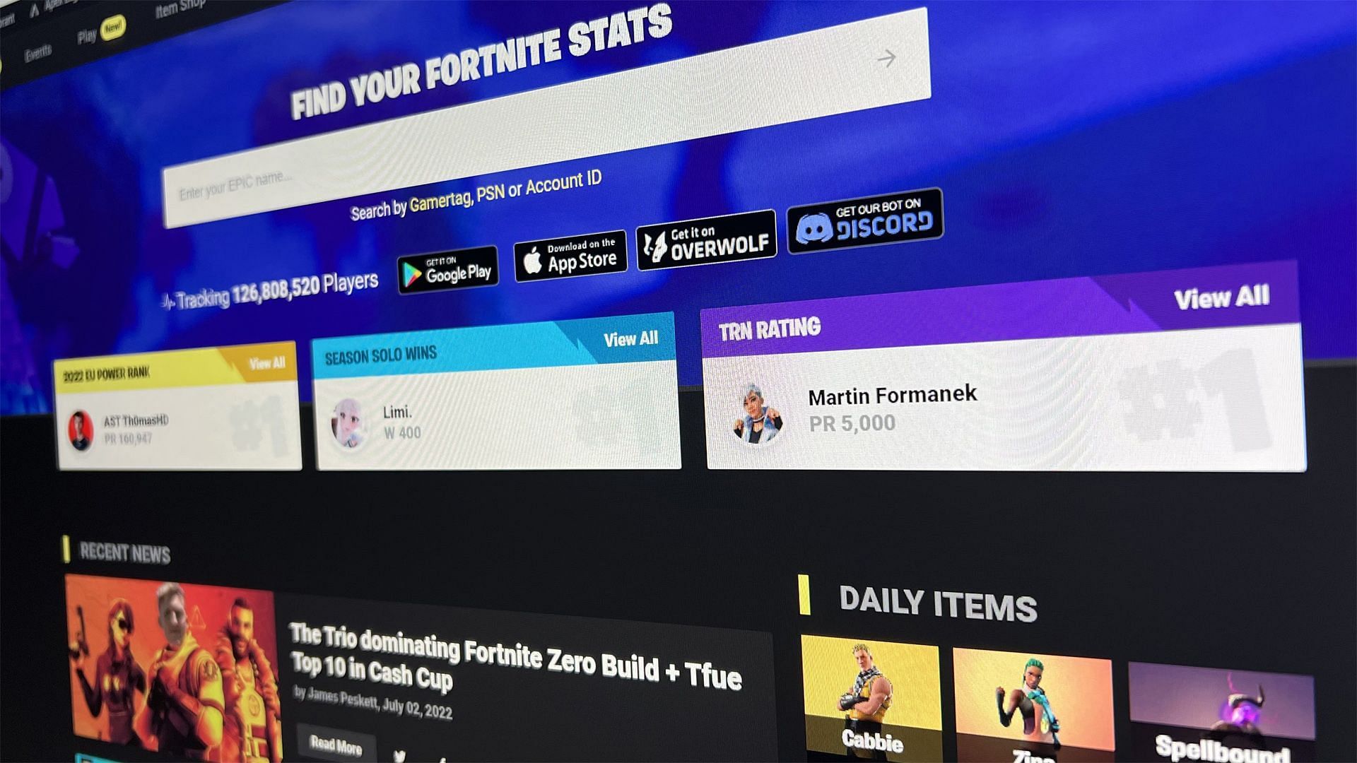 Fortnite tracker is a fantastic tool for all in-game stats (Image via Sportskeeda)