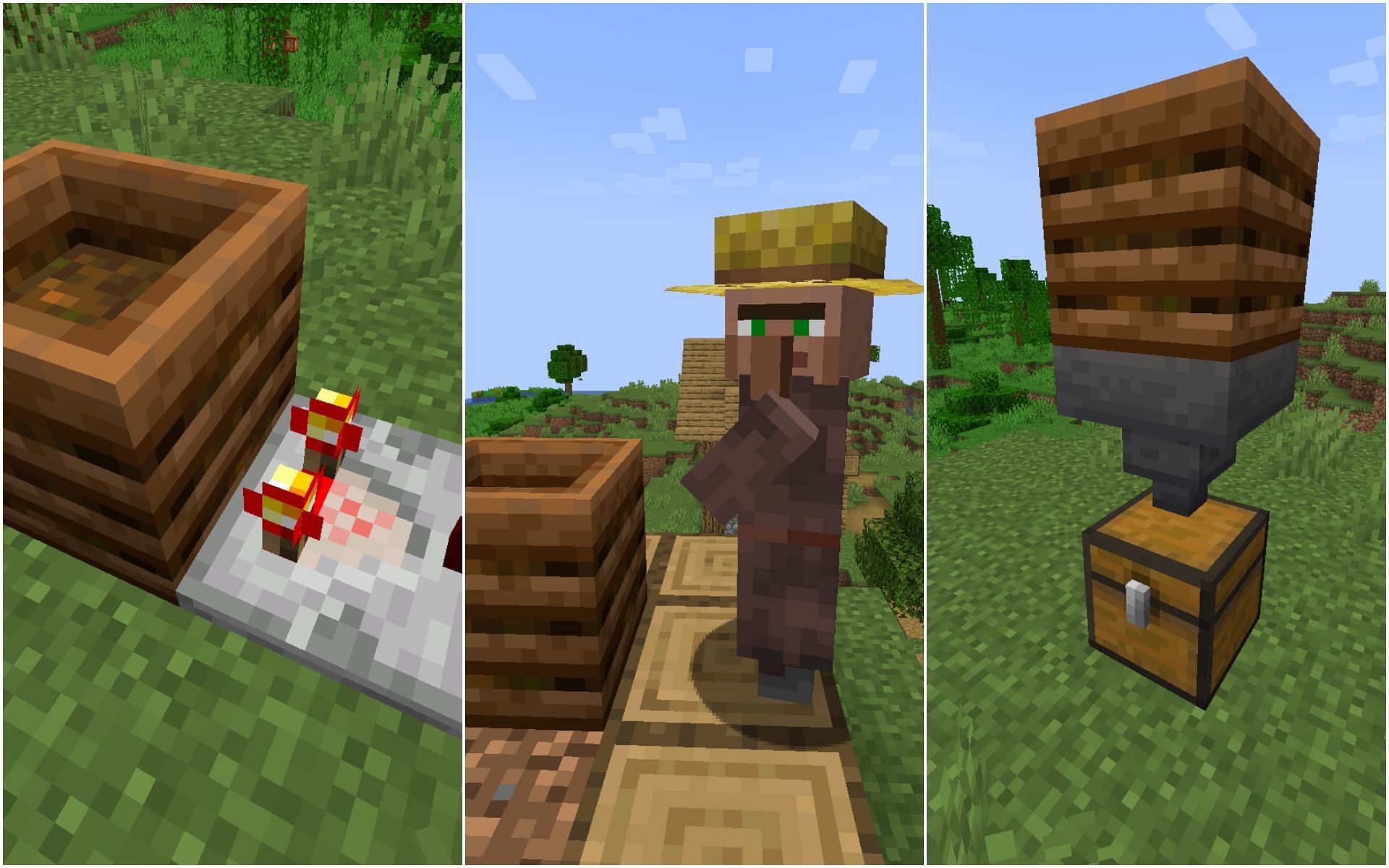 Several uses of a composter (Image via Minecraft 1.19 update)