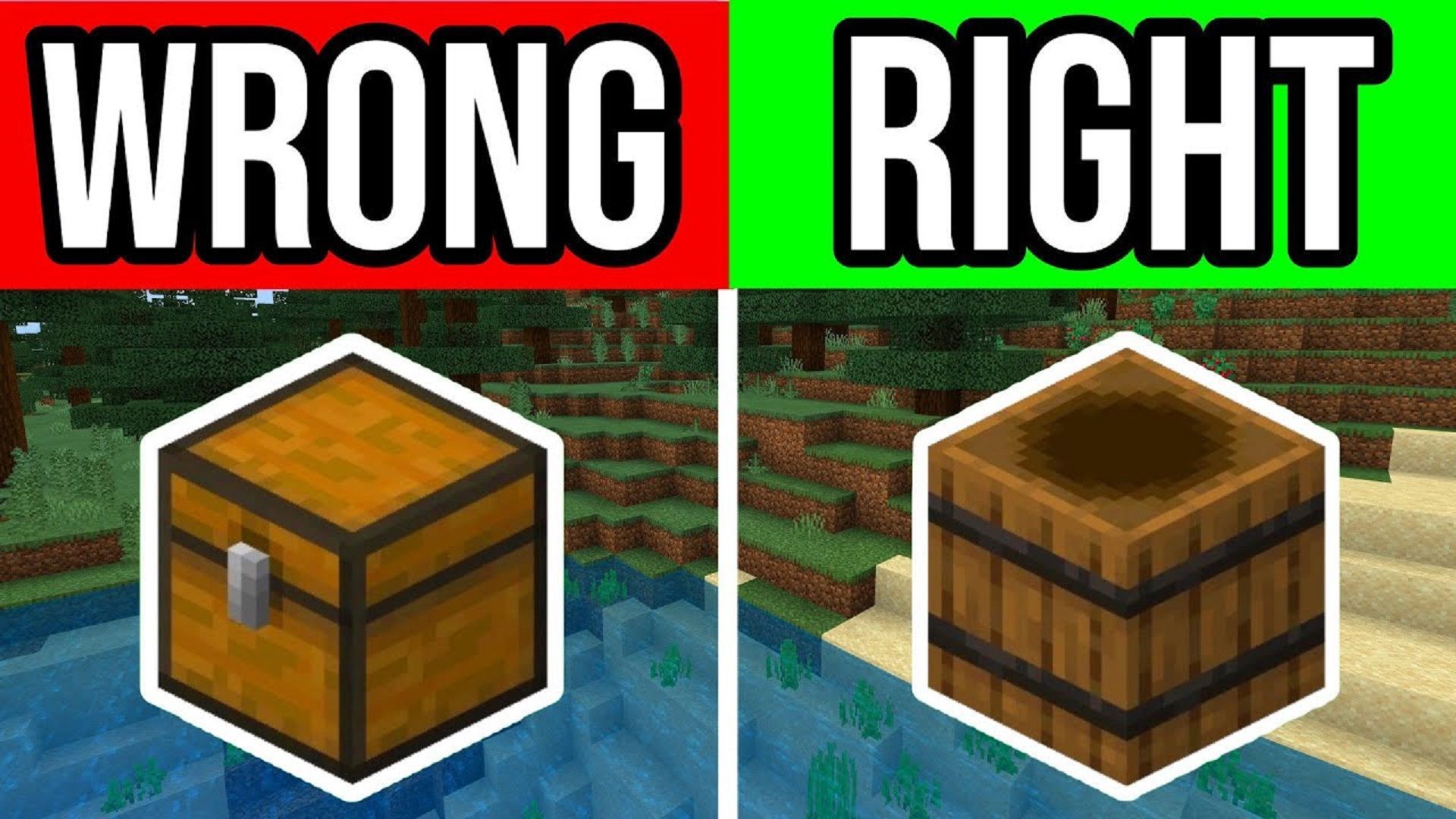 Barrels are better than chests in many situations (Image via VIPmanYT/Youtube)