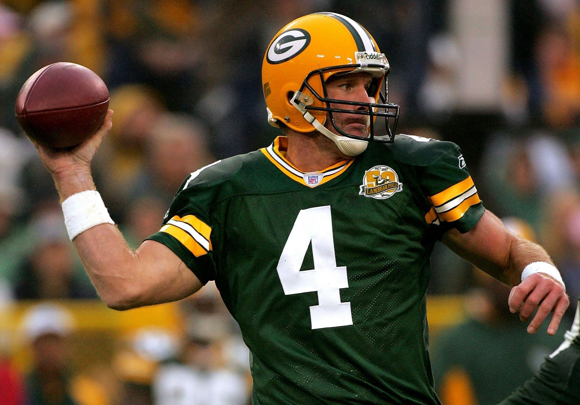 Brett Favre with the Green Bay Packers
