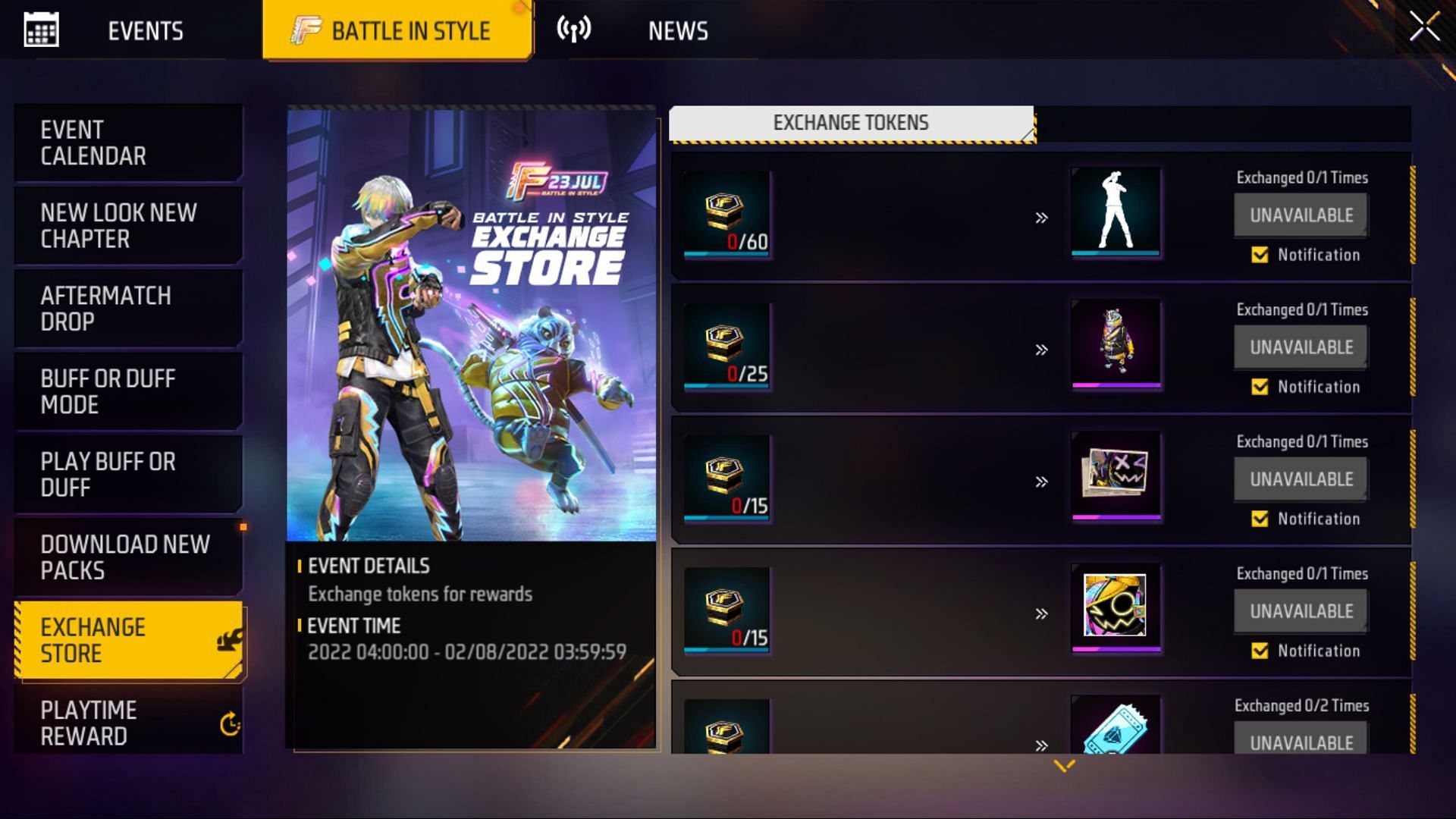 Users can click the claim button to win rewards (Image via Garena)