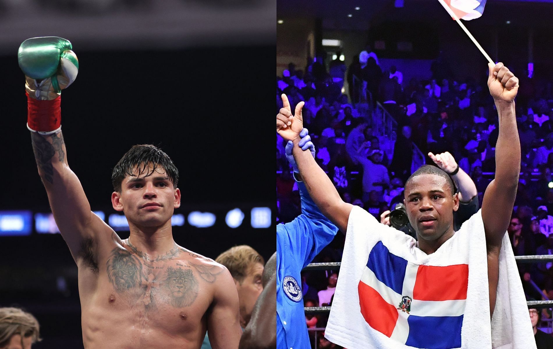 Ryan Garcia (L) is set to face Javier Fortuna (R)