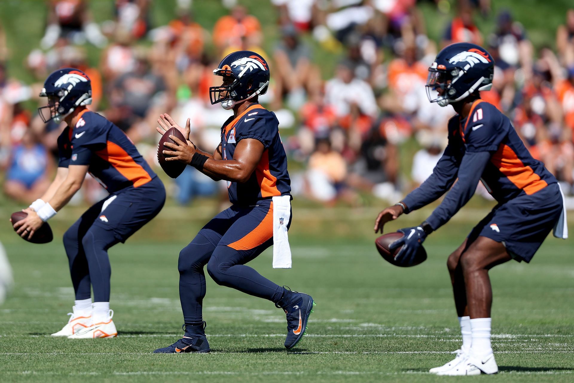 Russell Wilson at Denver Broncos Training Camp