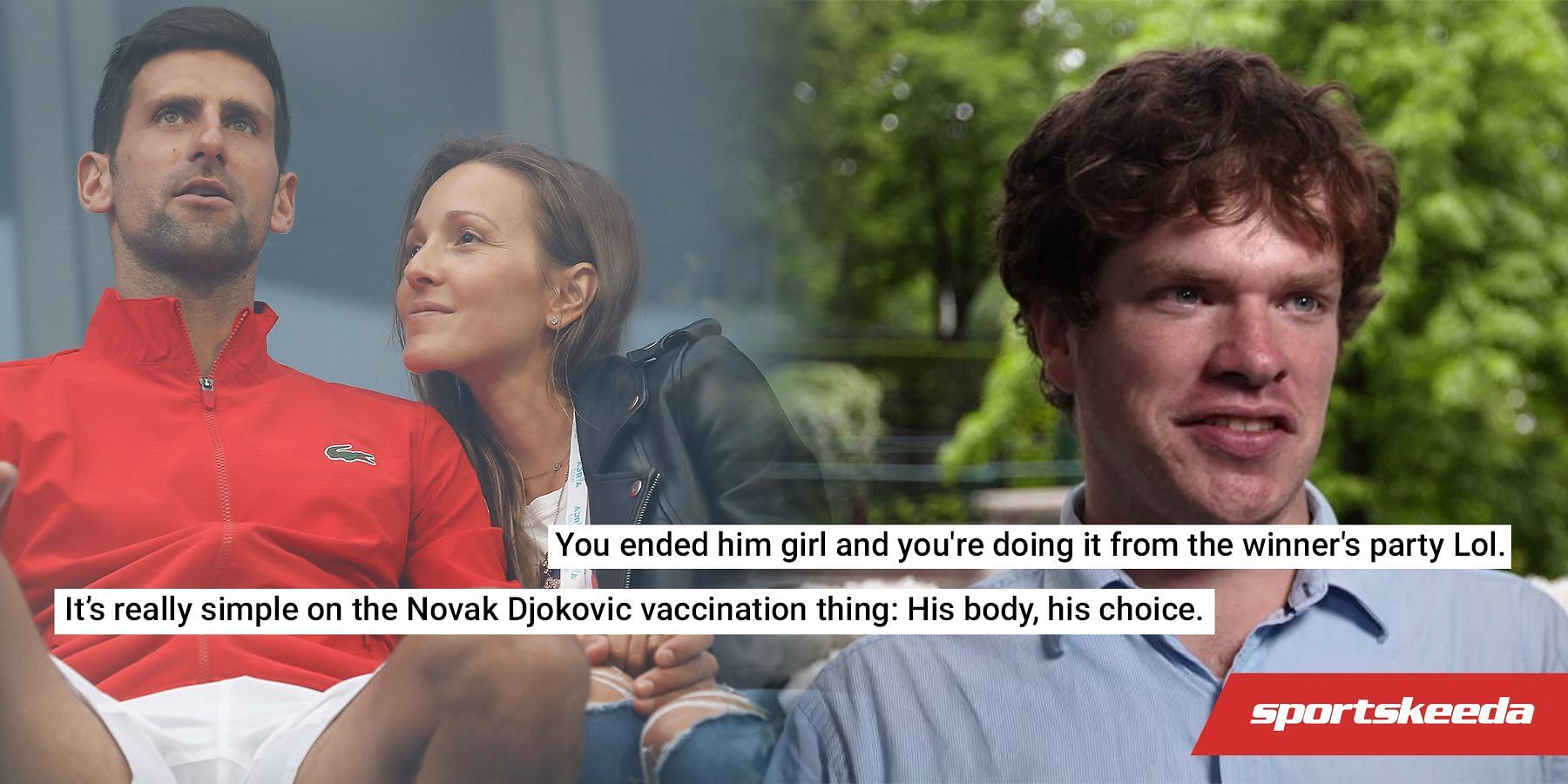 Jelena Djokovic slammed the journalist on social media.