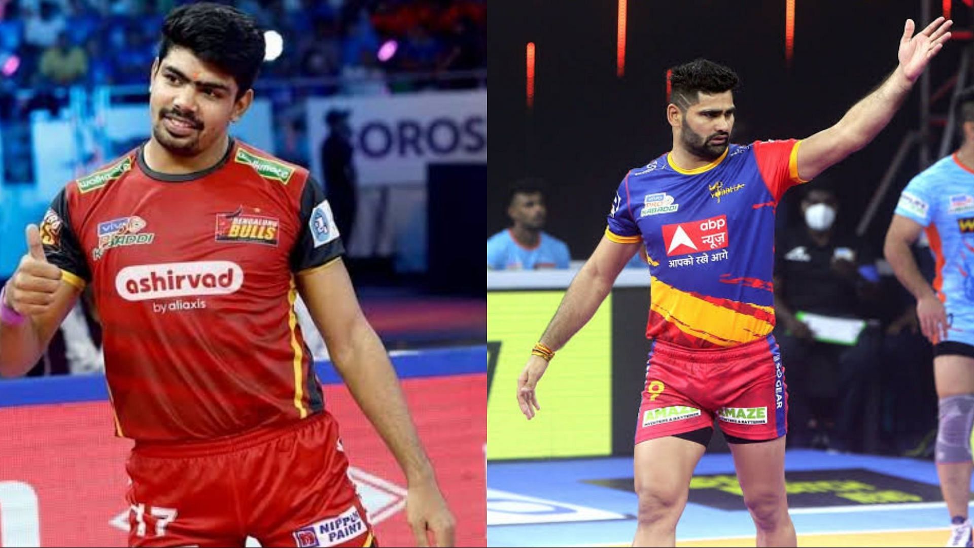 Pawan Sehrawat (L) and Pardeep Narwal have been released by their respective franchises (Image: Pro Kabaddi)