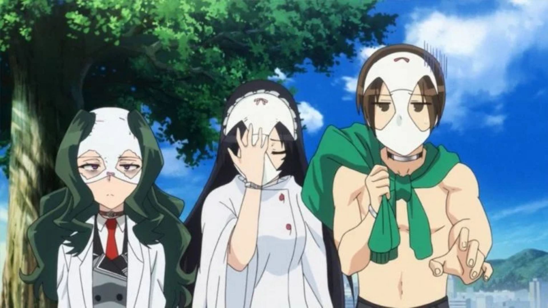 Main characters of SHIMONETA: A Boring World Where the Concept of Dirty Jokes Doesn&#039;t Exist (Image via J.C.Staff/ Funimation)