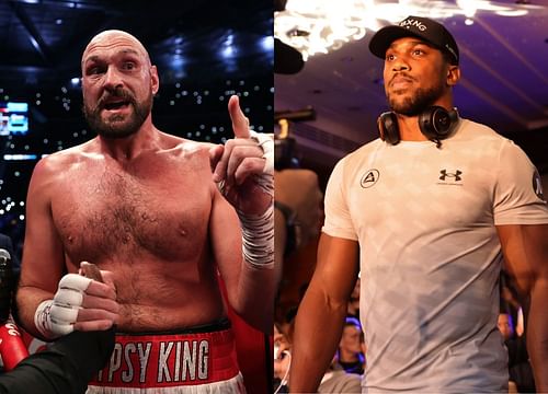 Tyson Fury (left), Anthony Joshua (right)