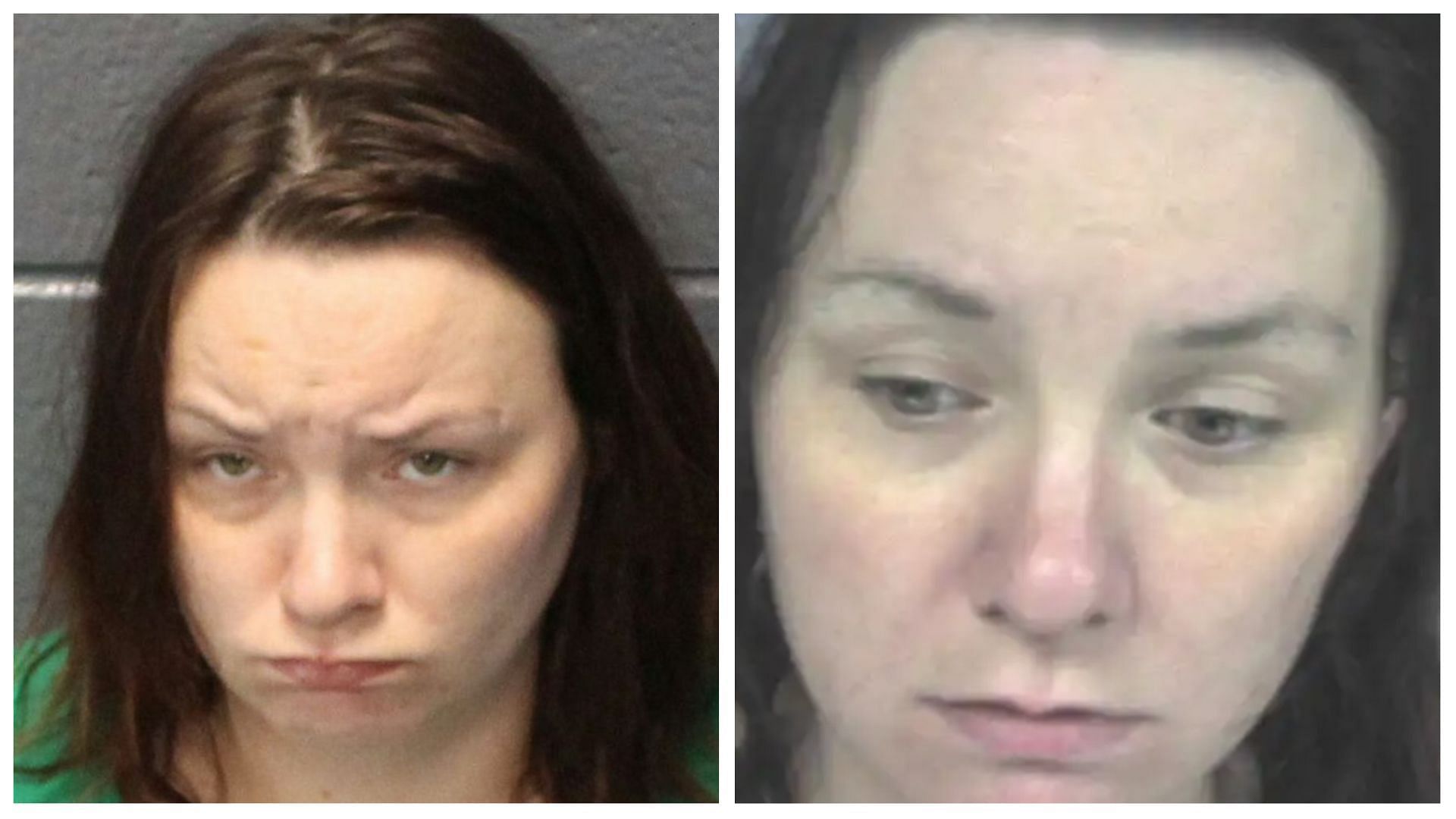 The Virginia Mother was sentenced to 55 years in prison (images via Hampton police department/ Julia Tomlin Facebook)