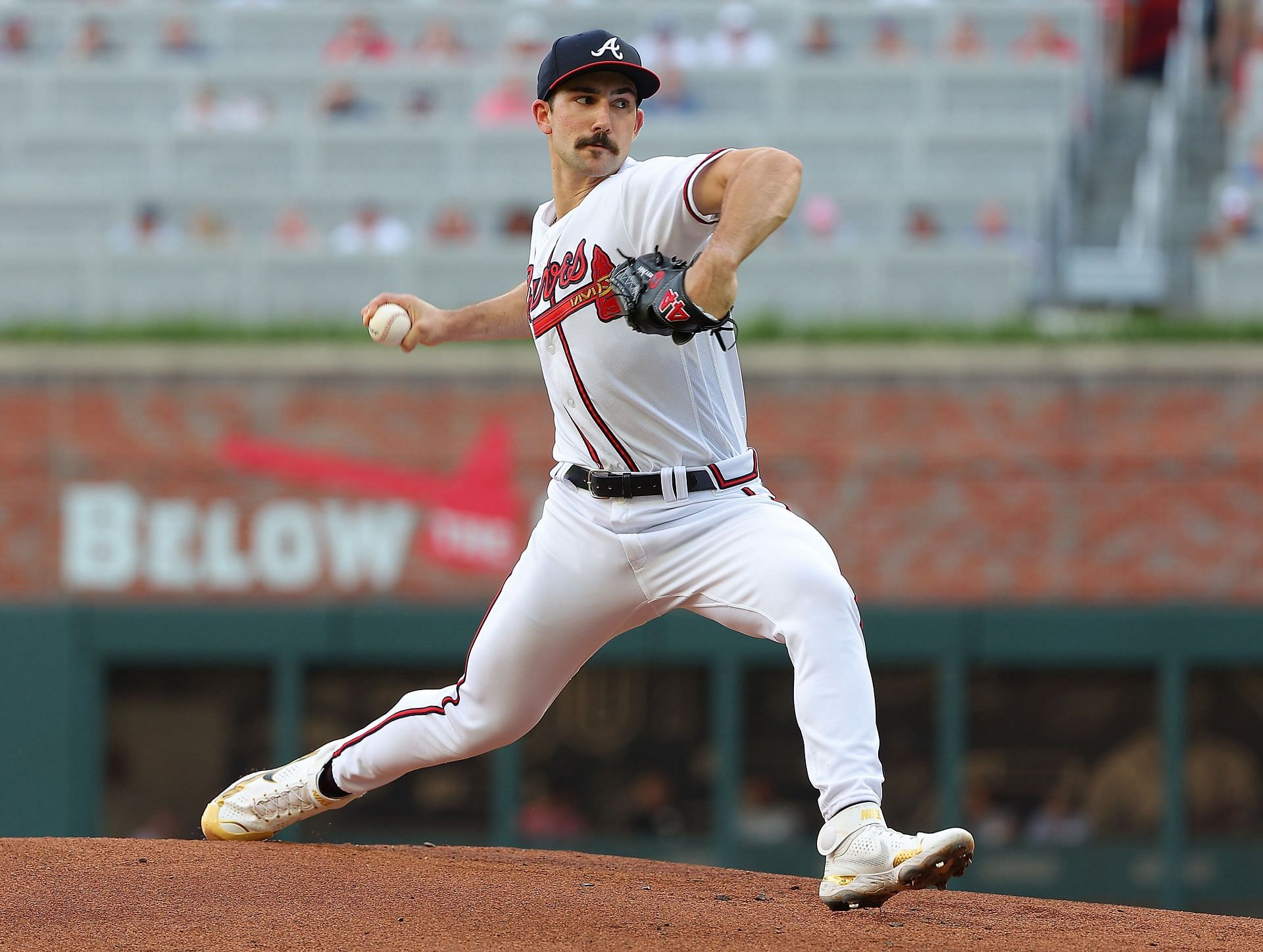 ATLANTA, GA - APRIL 12: Atlanta Braves starting pitcher Spencer Strider #99  delivers a pitch during the MLB game between the Cincinnati Reds and the  Atlanta Braves on April 12, 2023 at