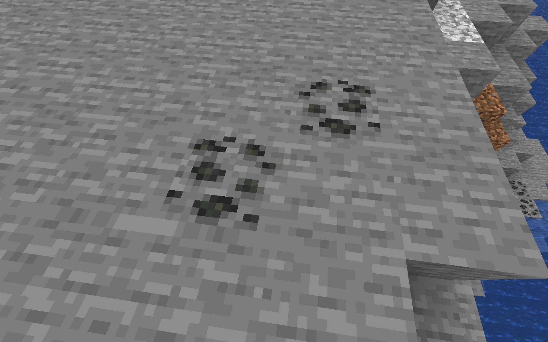 Naturally generated coal ore blocks (Image via Minecraft 1.19 update)