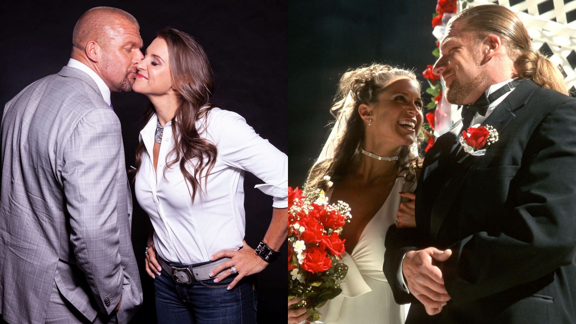 Stephanie Mcmahon And Triple H Kiss