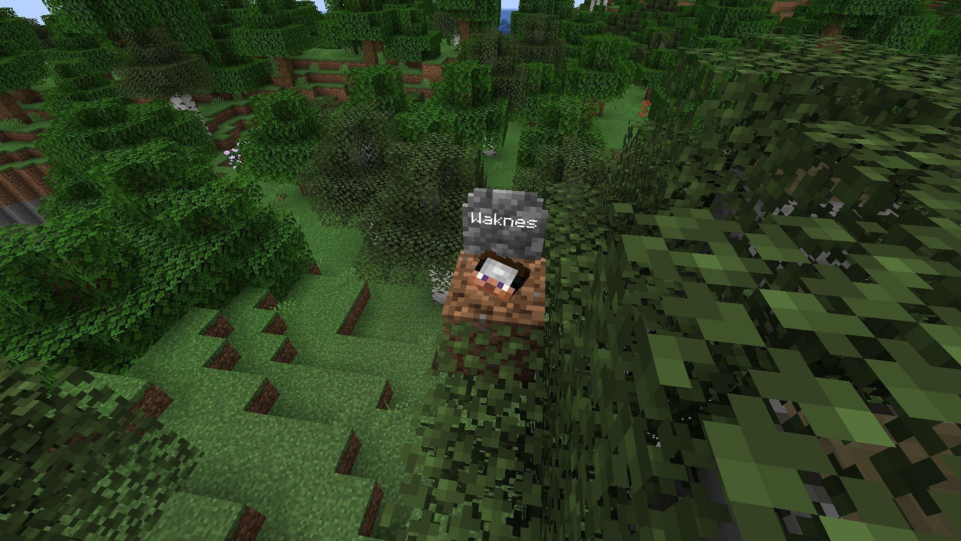 A player&#039;s gravestone (Image via Minecraft)