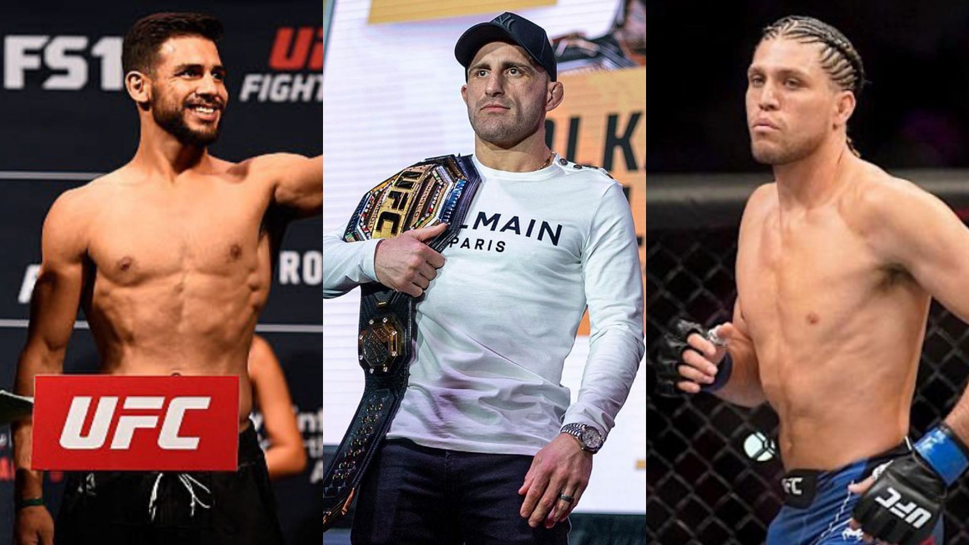 From left to right: Yair Rodriguez, Alexander Volkanovski, and Brian Ortega [ Images Courtesy: @panteraufc, @alexvolkanovski, and @briantcity on Instagram]