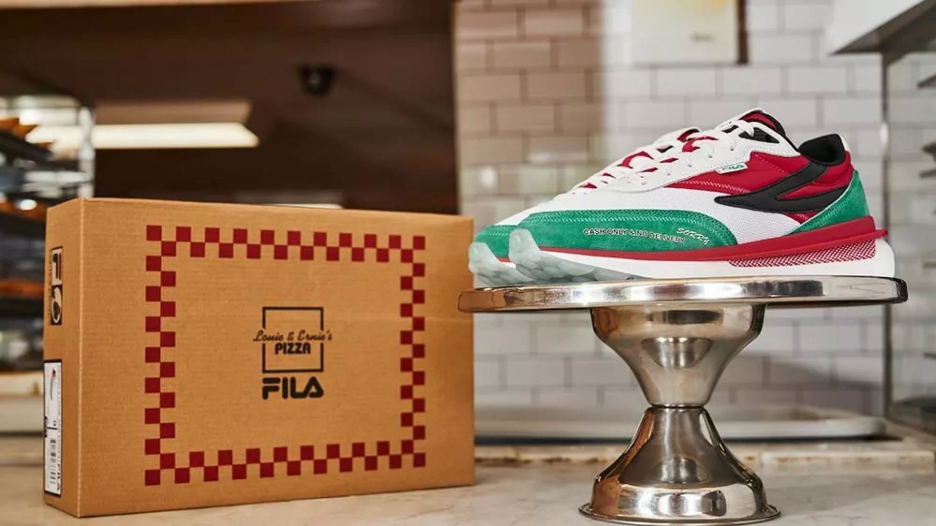 Fila x NYC pizzerias sneaker collection (Image via Fila)