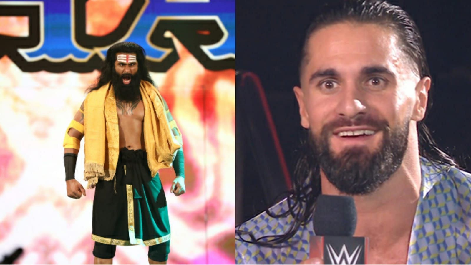 Veer Mahaan (L); Seth Rollins (R)