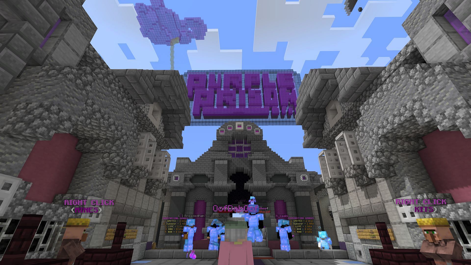 The Purple Prison spawn area (Image via Minecraft)