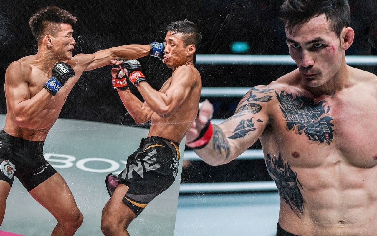 Tang Kai lands a strike on Kim Jae Woong (left) and Thanh Le (right) [Photo Credits: ONE Championship]