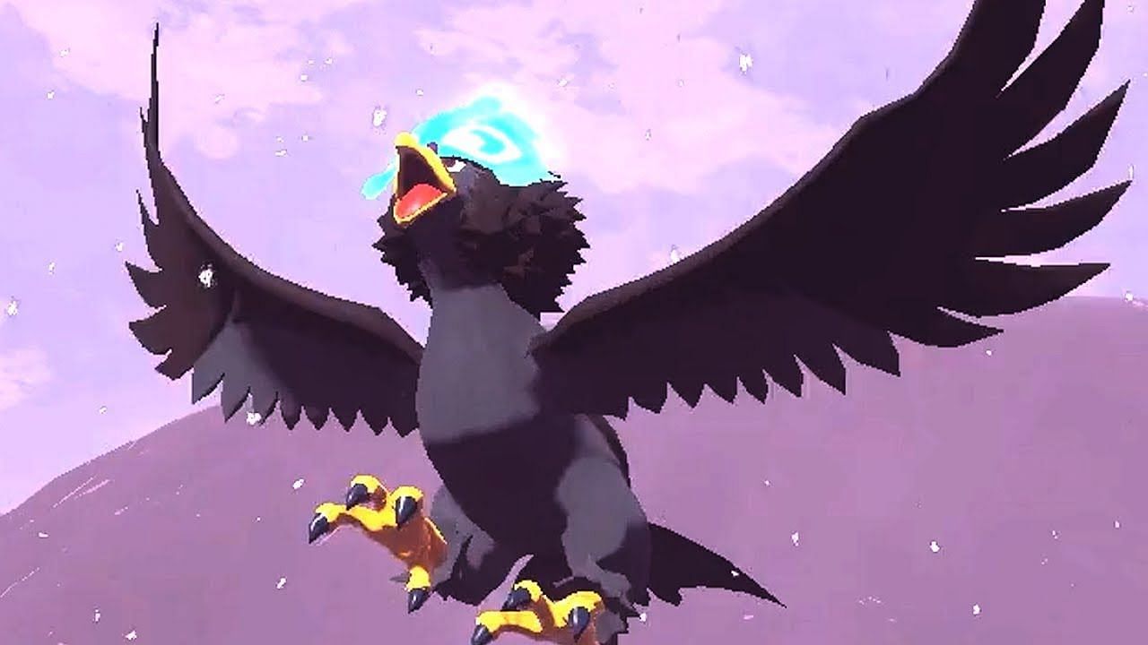 A Shiny Hisuian Braviary as seen in Pokemon Legends: Arceus (Image via The Pokemon Company)
